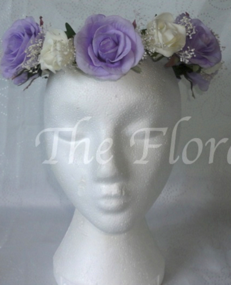 Vintage Style Rose & Gypsophila Headdress